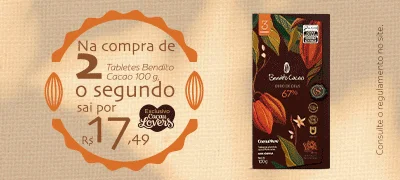 Promoção Tabletes 100g Bendito Cacao