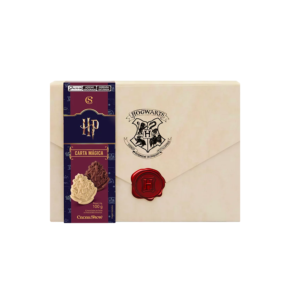 Caixa Carta de Hogwarts com Tabletes 100g, , large. image number 0