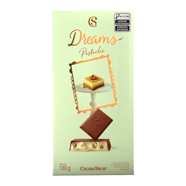 Tablete Dreams Pistache Recheado 130g