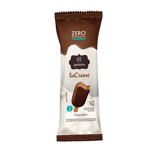 Sorvete laCreme Zero Adi&ccedil;&atilde;o de A&ccedil;&uacute;car ao Leite 70g