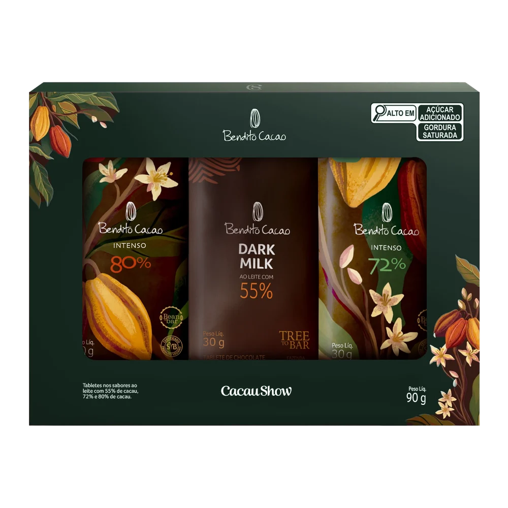 Caixa de Tabletes Intensos Bendito Cacao 90g, , large. image number 0