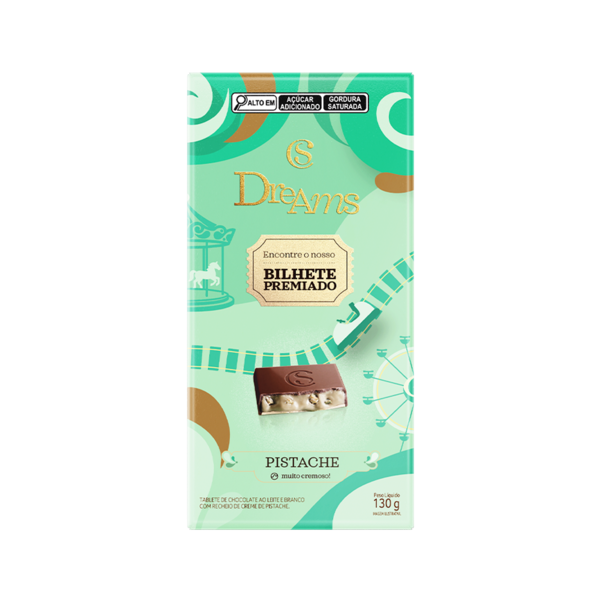 Tablete Dreams Pistache Edi&ccedil;&atilde;o Especial 130g