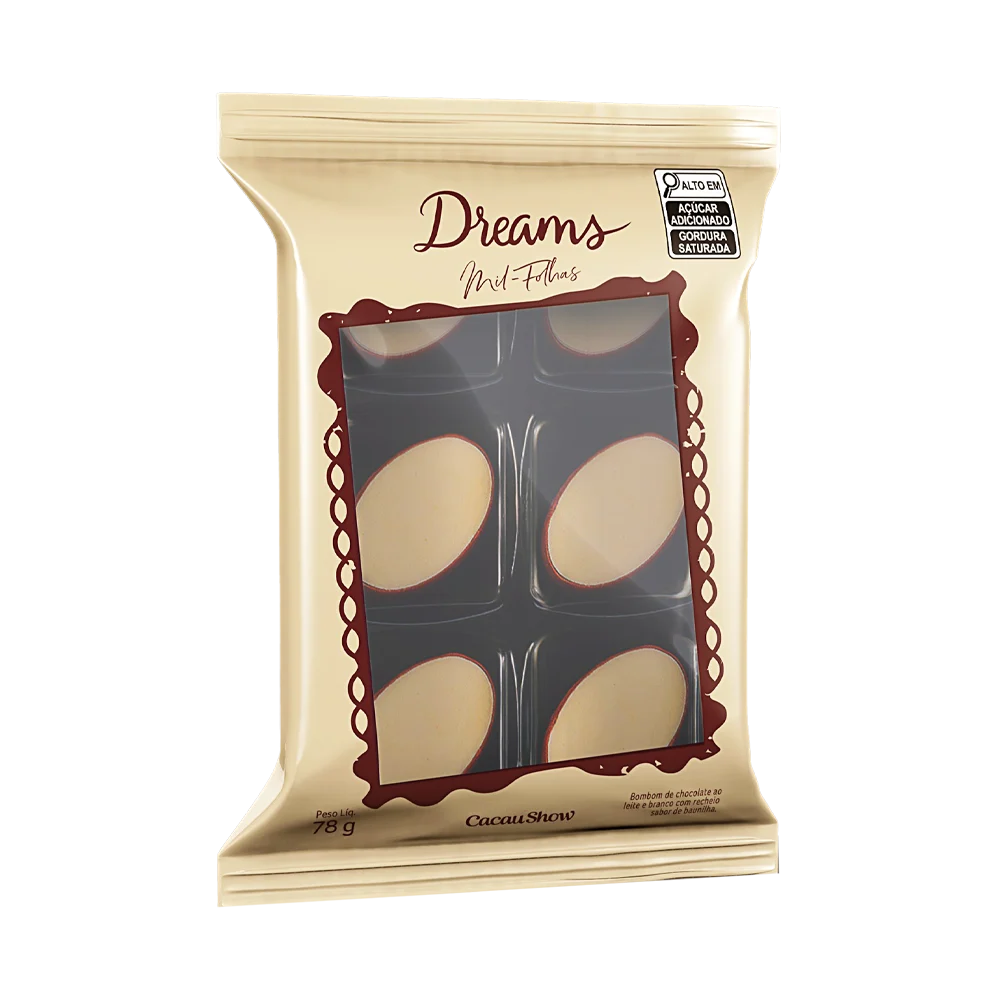 Bombons Dreams Mil-Folhas 78g, , large. image number 0
