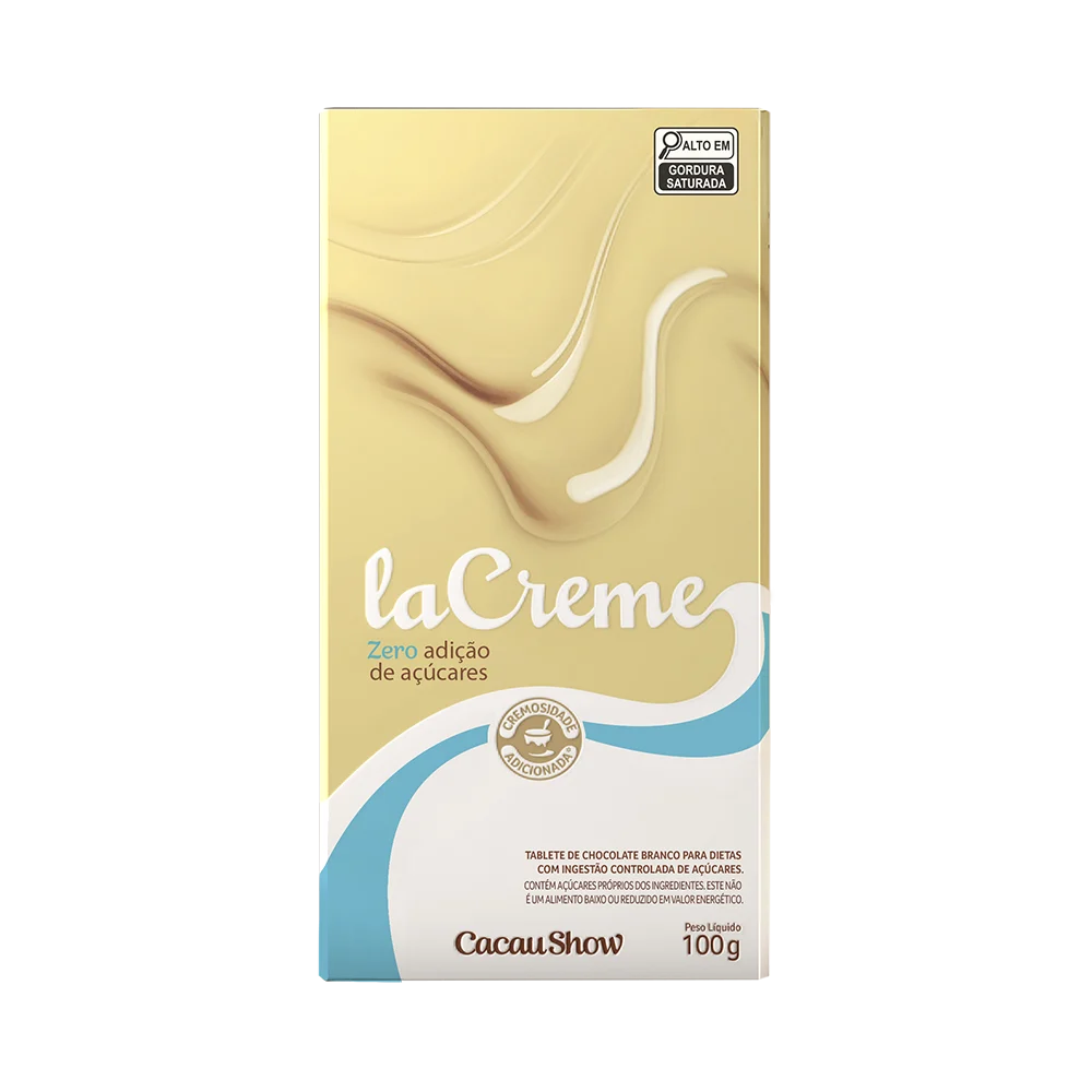 Tablete laCreme Branco Zero Adi&ccedil;&atilde;o de A&ccedil;&uacute;car 100g, , large. image number 0