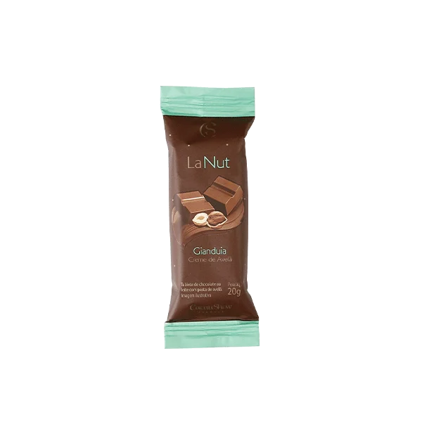 Tablete LaNut de Chocolate ao Leite e Avel&atilde; 20g