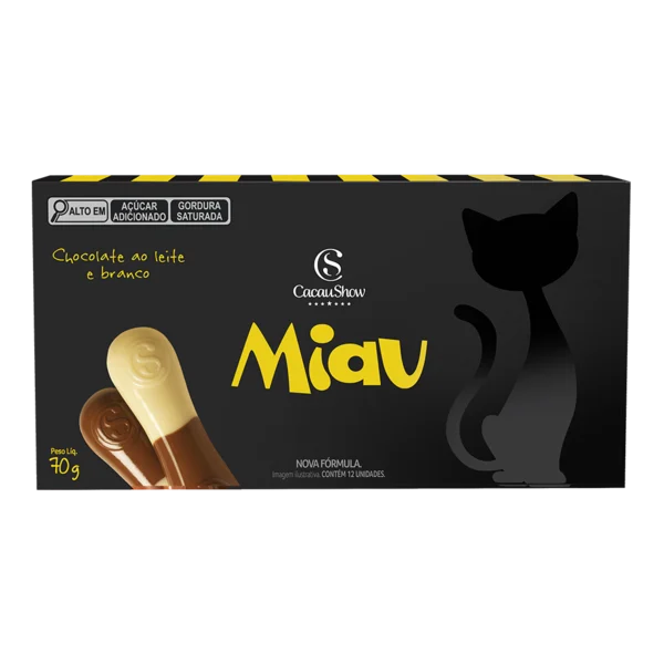 Tablete Miau de Chocolate Mezzo 70g
