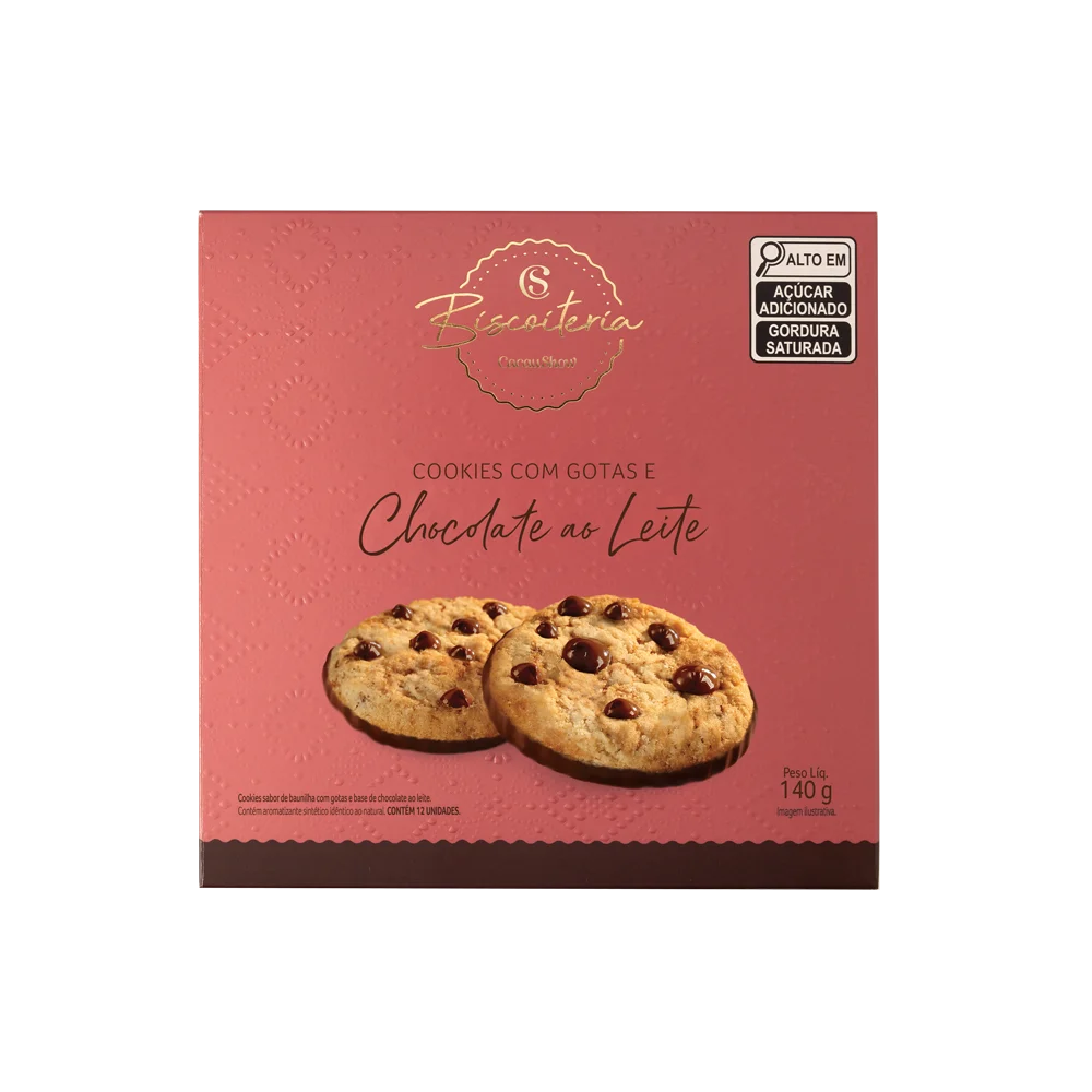 Cookies Banhado com Gotas de Chocolate ao Leite 140g, , large. image number 0