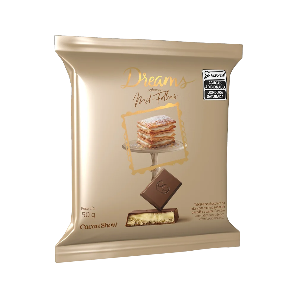 Tablete Dreams Mil-Folhas 50g, , large. image number 0
