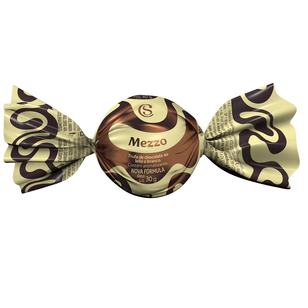 Trufa de Chocolate ao Leite e Branco Mezzo 30g, , large. image number 0