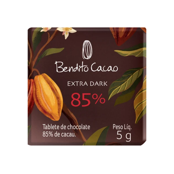 Tablete de Chocolate Intenso Bendito Cacao 85% 5g