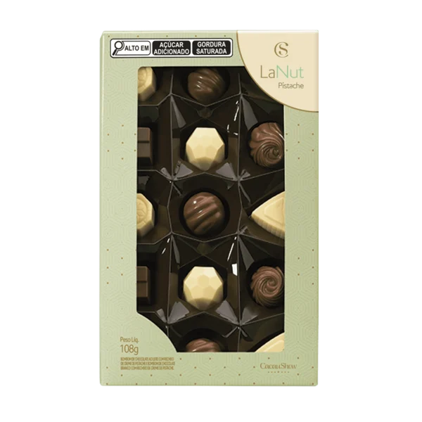 Caixa de Bombons LaNut Mini Show Pistache 108g