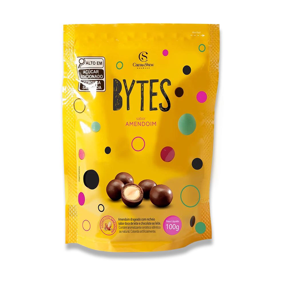 Drageado Bytes de Amendoim 100g, , large. image number 0