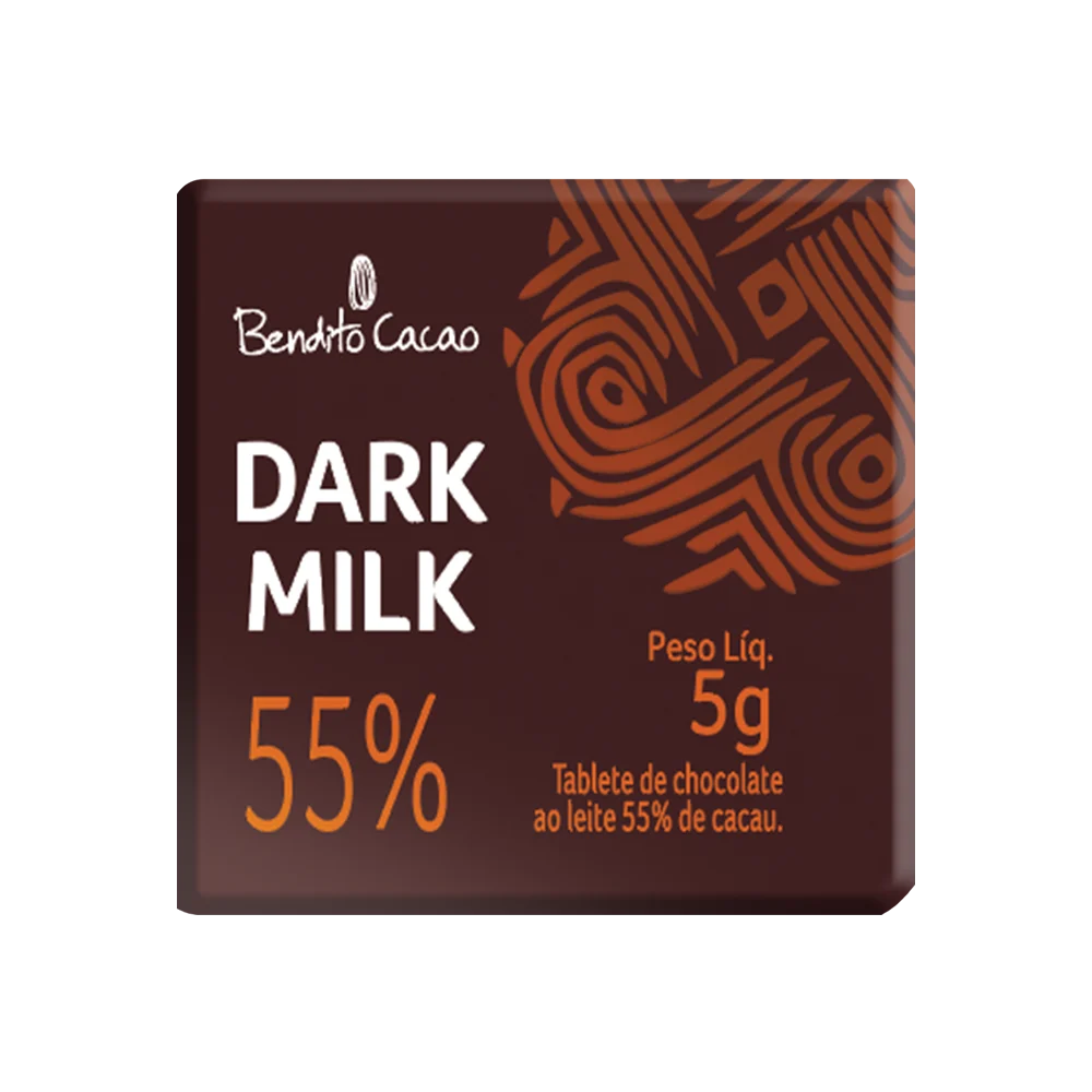 Tablete Dark Milk de Chocolate 55% Cacau 5g, , large. image number 0