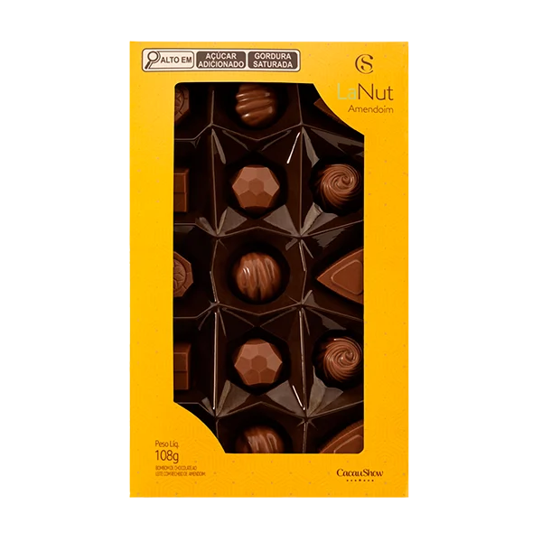 Caixa de Bombons Mini Show LaNut Amendoim 108g