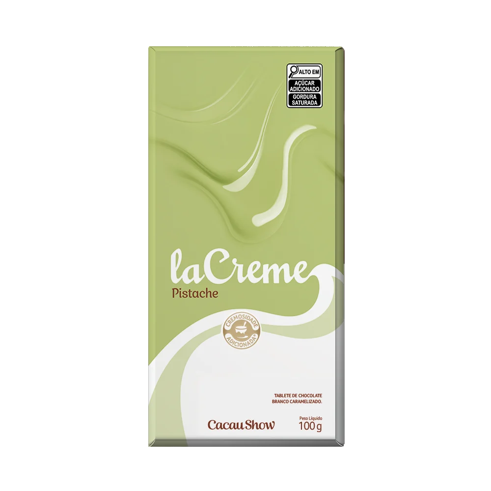 Tablete laCreme de Chocolate Branco com Pistache 100g, , large. image number 0