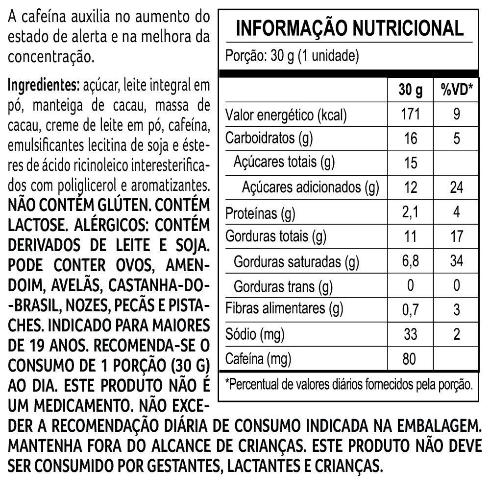 Tablete de Chocolate ao Leite Energy 30g, , large. image number 1
