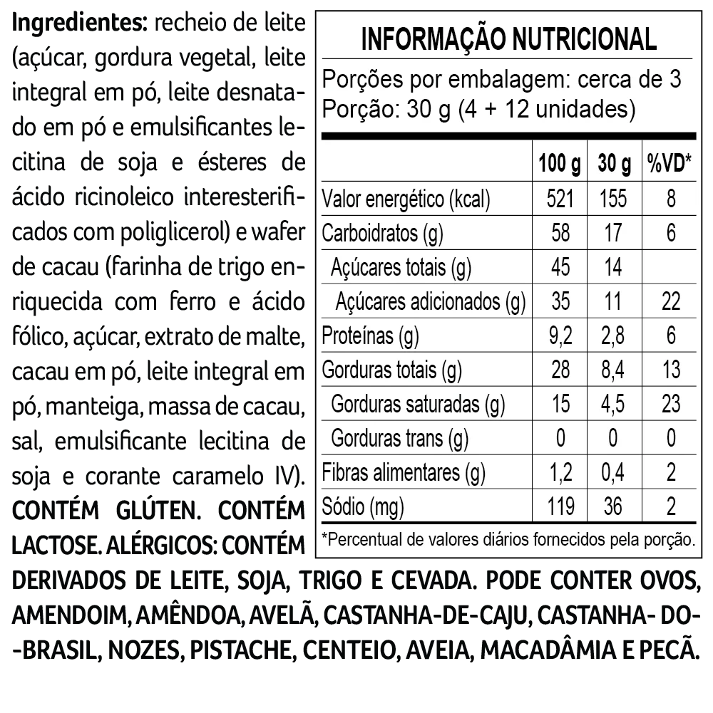 Wafer de Cacau Biscoiteria Recheio de Leite 80g, , large. image number 1