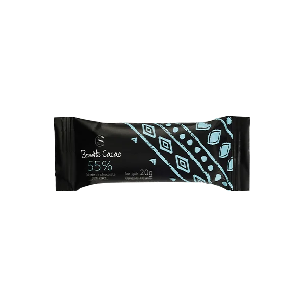 Tablete Bendito Cacao de Chocolate 55% Cacau 20g