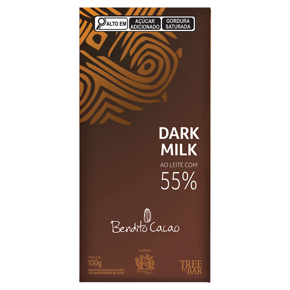 Tablete Dark Milk de Chocolate 55% Cacau 100g, , large. image number 0