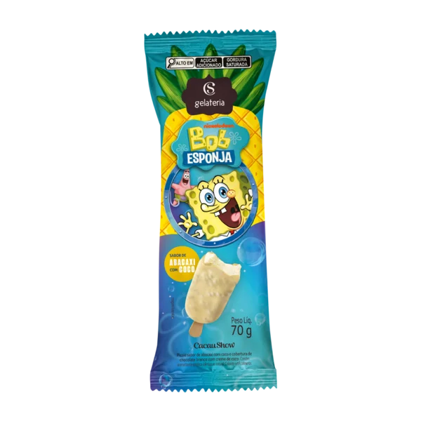 Sorvete Bob Esponja Abacaxi e Coco 70g