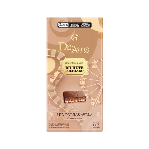 Tablete Dreams Mil-Folhas Avel&atilde; Edi&ccedil;&atilde;o Especial 130g
