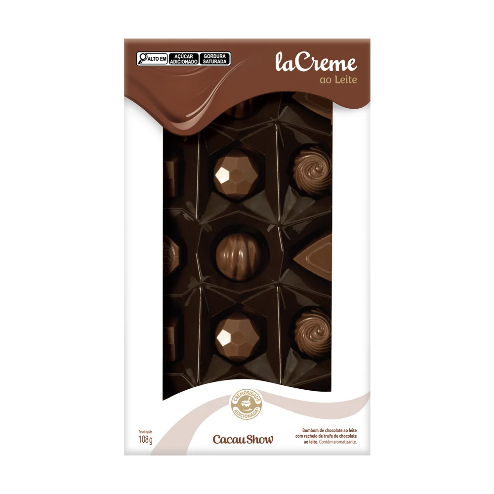 Caixa de Bombons Mini Show laCreme ao Leite 108g, , large. image number 0