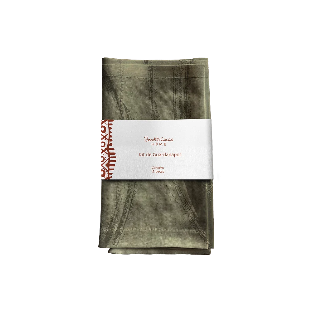 Kit 2 Guardanapos Verde Bendito Cacao, , large. image number 0