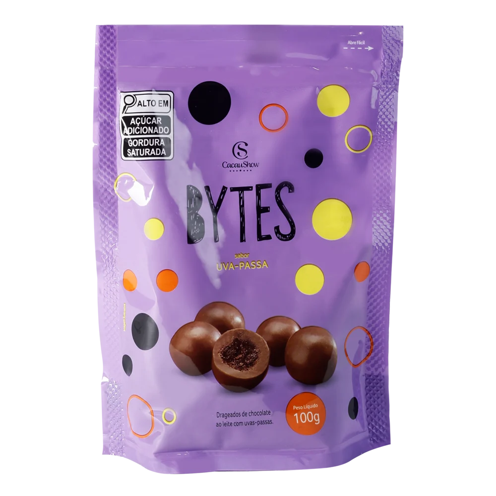 Drageado Bytes de Uva Passa 100g, , large. image number 0