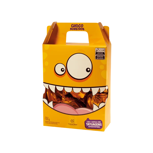 Caixa de Bombons com Tatuagem dos Chocomonstros 120g