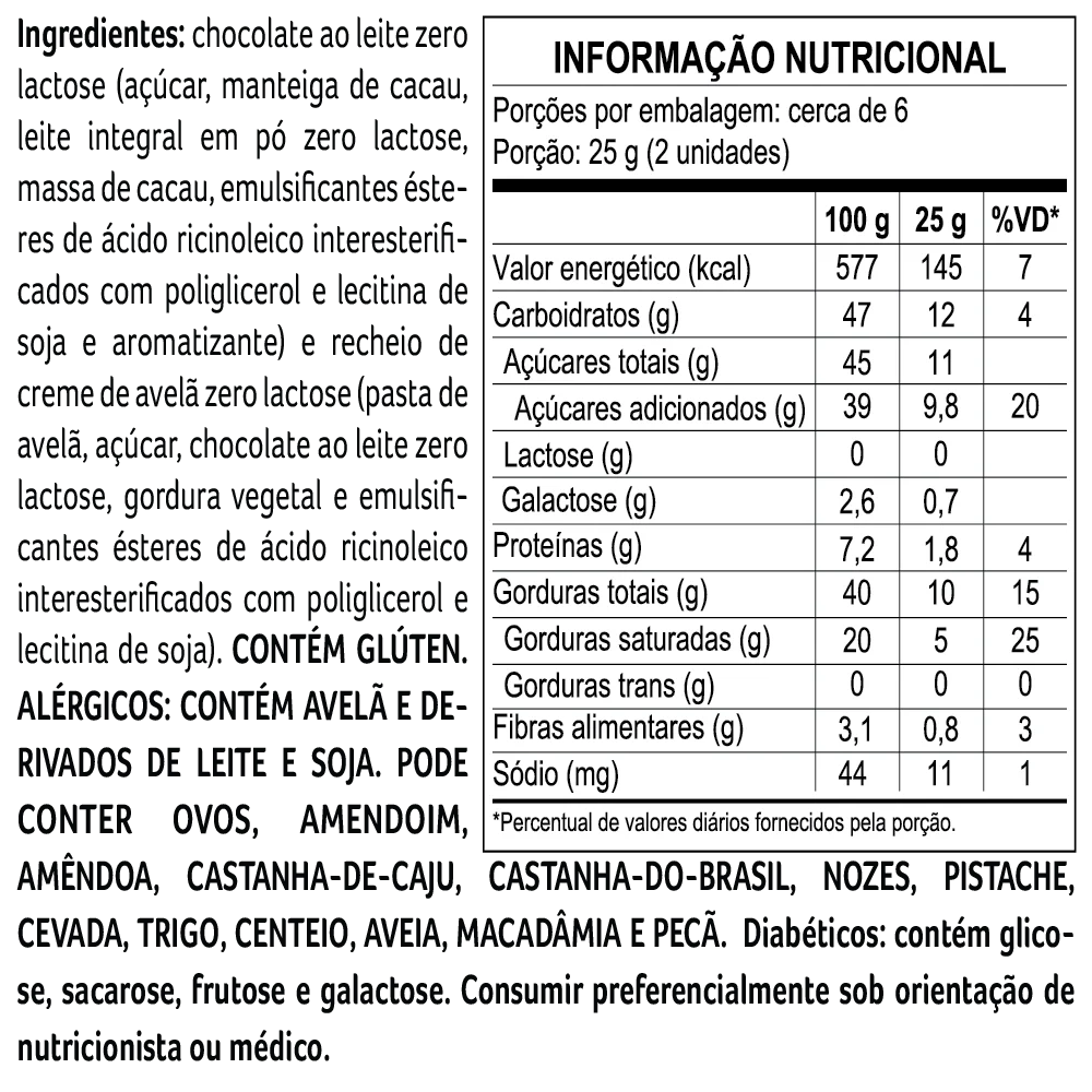 Caixa de Bombom Bless Zero Lactose Avel&atilde; 160g, , large. image number 1