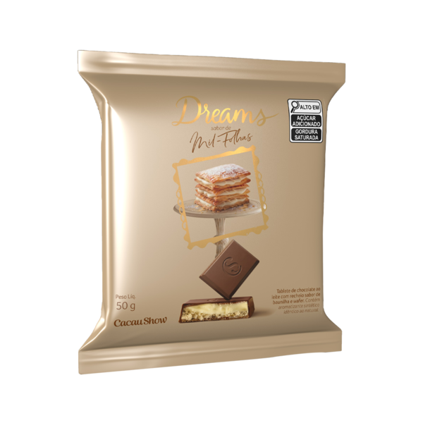 Tablete Dreams Mil-Folhas 50g