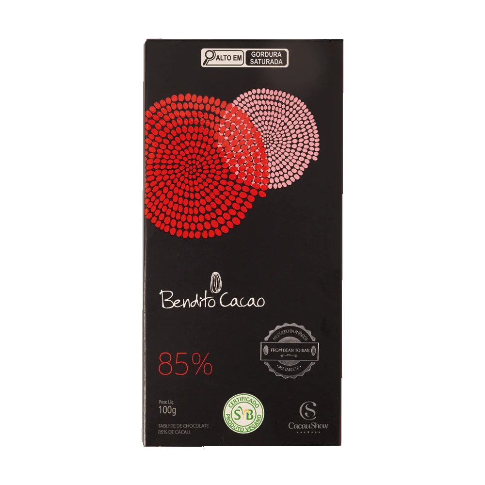 Tablete Bendito Cacao de Chocolate 85% Cacau 100g, , large. image number 0