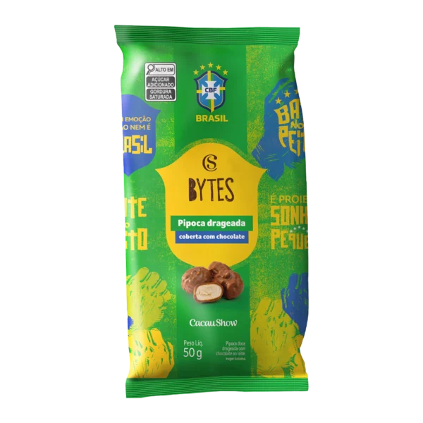 Pipoca com Cobertura de Chocolate ao Leite 50g