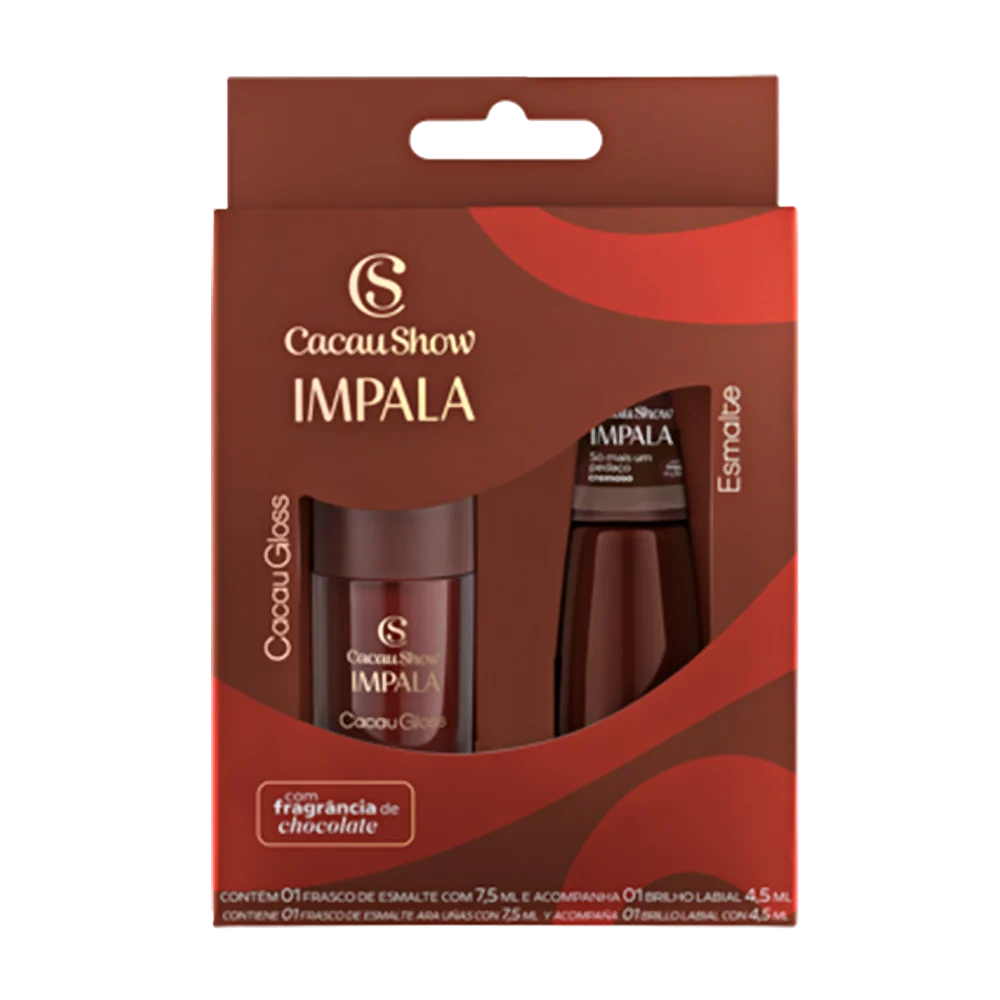 Kit Impala Marrom com Esmalte e Gloss Labial, , large. image number 0