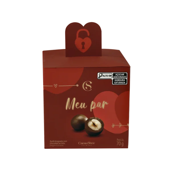 Mini Cubo com Drageados de Avel&atilde; 70g