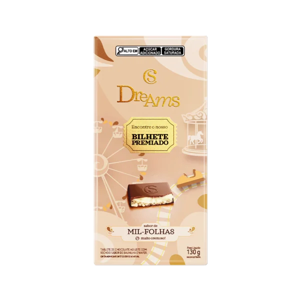 Tablete Dreams Mil-Folhas Edi&ccedil;&atilde;o Especial 130g