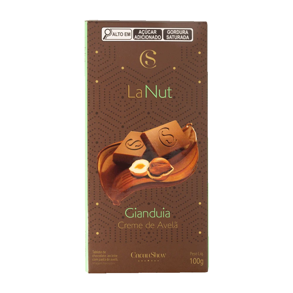 Tablete LaNut de Chocolate ao Leite e Avel&atilde; 100g, , large. image number 0