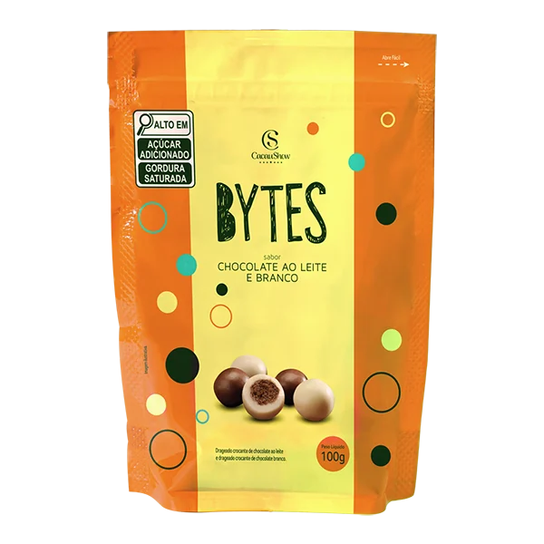 Drageado Bytes ao Leite e Branco 100g
