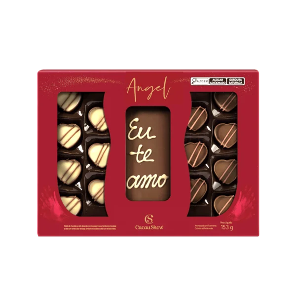 Caixa Artesanal de Bombons Del&iacute;cias de Amor 153g