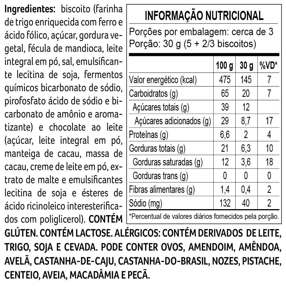 Biscoito Banhado ao Leite 85g, , large. image number 1