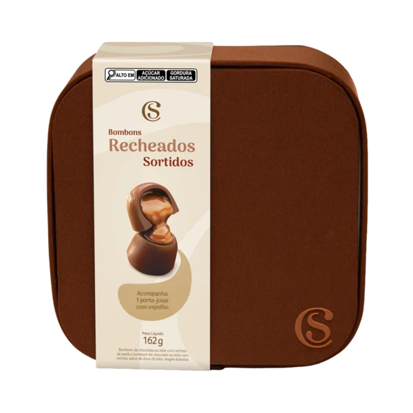 Porta Joias com Bombons de Doce de Leite e Avel&atilde; 162g