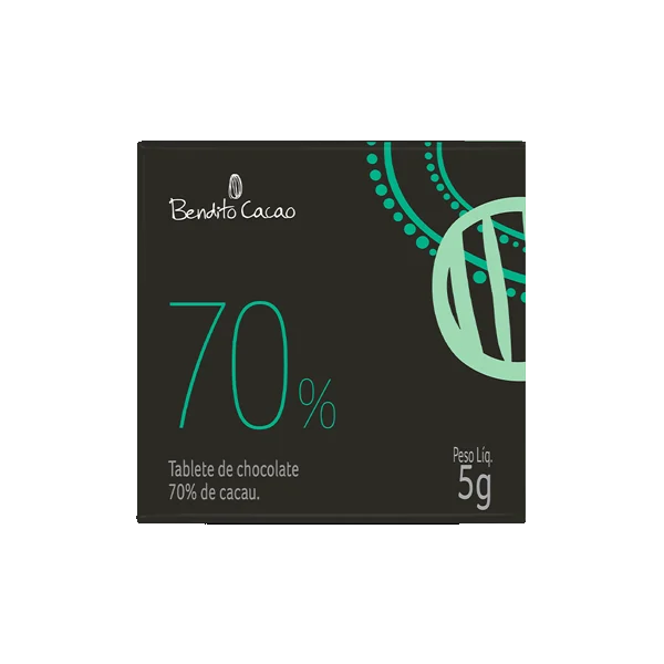 Tablete Bendito Cacao de Chocolate 70% Cacau 5g