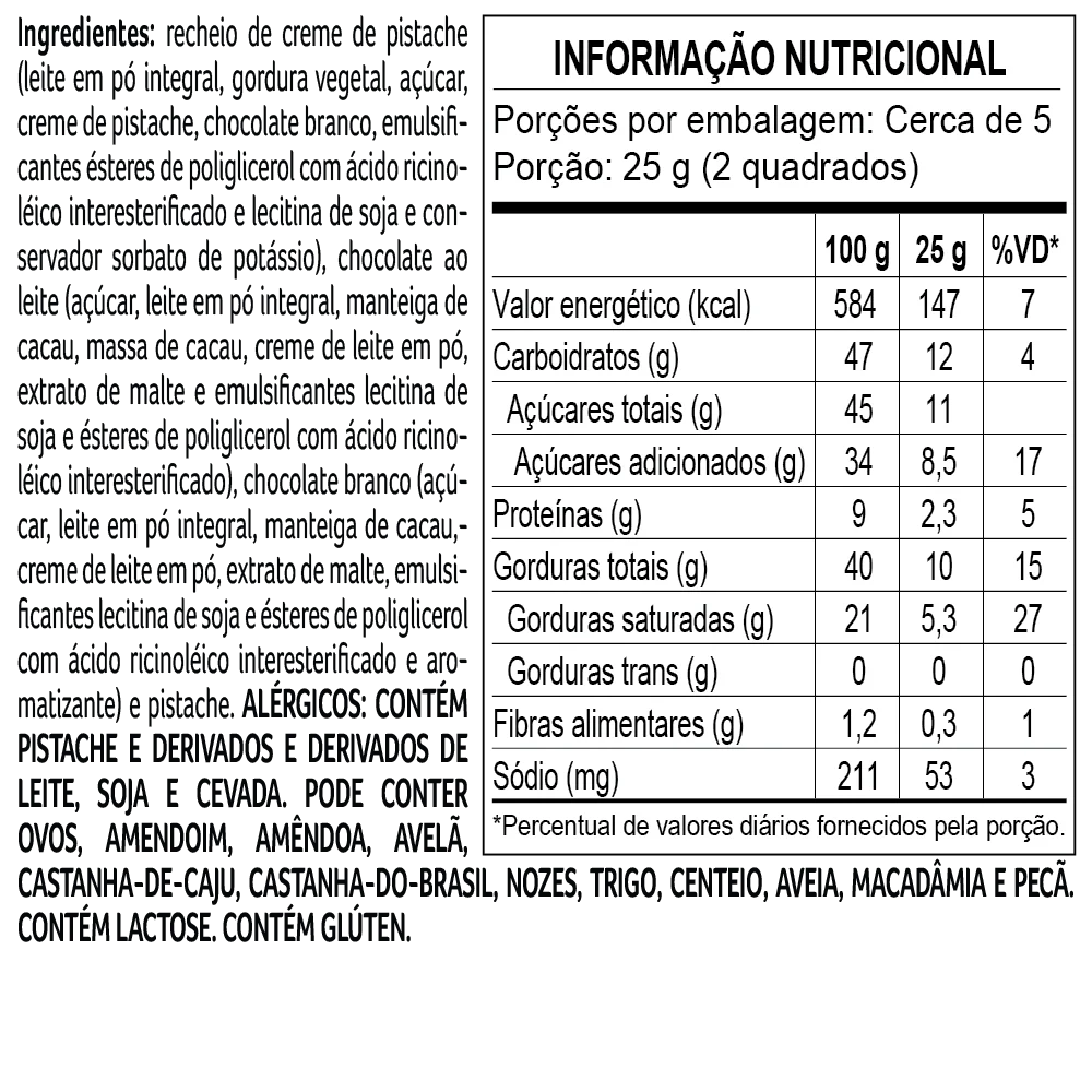 Tablete Dreams Pistache Recheado 130g, , large. image number 1